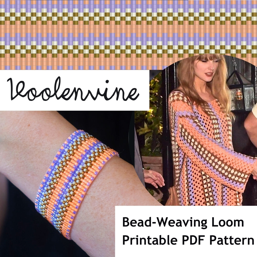Swifty Bracelet Bead Loom Weaving pattern | PDF Download – Voolenvine Yarns