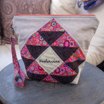 Kaffe Fassett Shadowplay Quilted Project Bag, PSYCHEDELIC CHOCOLATE COVERED STRAWBERRIES